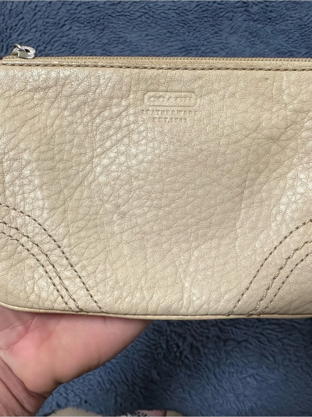 Coach Tan  Leather Wristlet Wallet - Women Bags